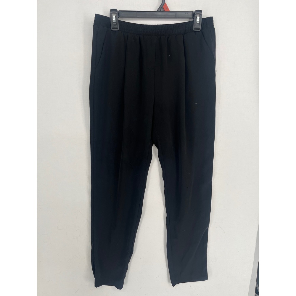 Chelsea & Theodore Black Elastic Waist Pull On Trousers Pants Medium